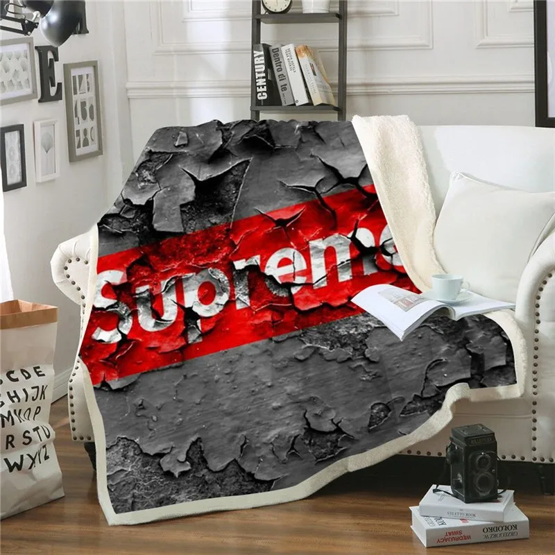 

Creative Cracked Texture Print Blanket Supre Adult Quilts Casual Fashion Wearable Throw Blanket Office Washable Bedspread