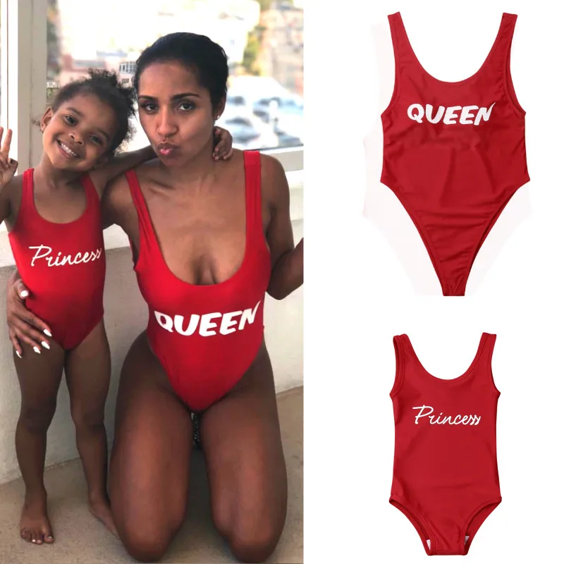 

Mother and Daughter Swimwear 2019 Summer Family Matching Bathing Suit Beachwear Women Kids Baby Girl Sleeveless Bikini Swimsuit
