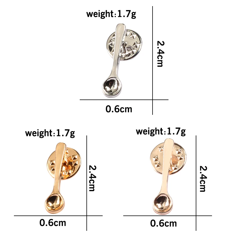 Булавки для повара, для женщин, золото, розовое золото, серебро, броши, ложка, значок, металлический значок, пальто, шляпа, сумка, аксессуары, детское ювелирное изделие, подарок для повара