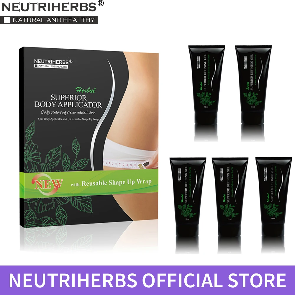 

Neutriherbs Body Applicator Skin Tightening, Firming Cream It Works to Stretch Marks Removal Weight Loss 5 Wraps + 5 Free Gel