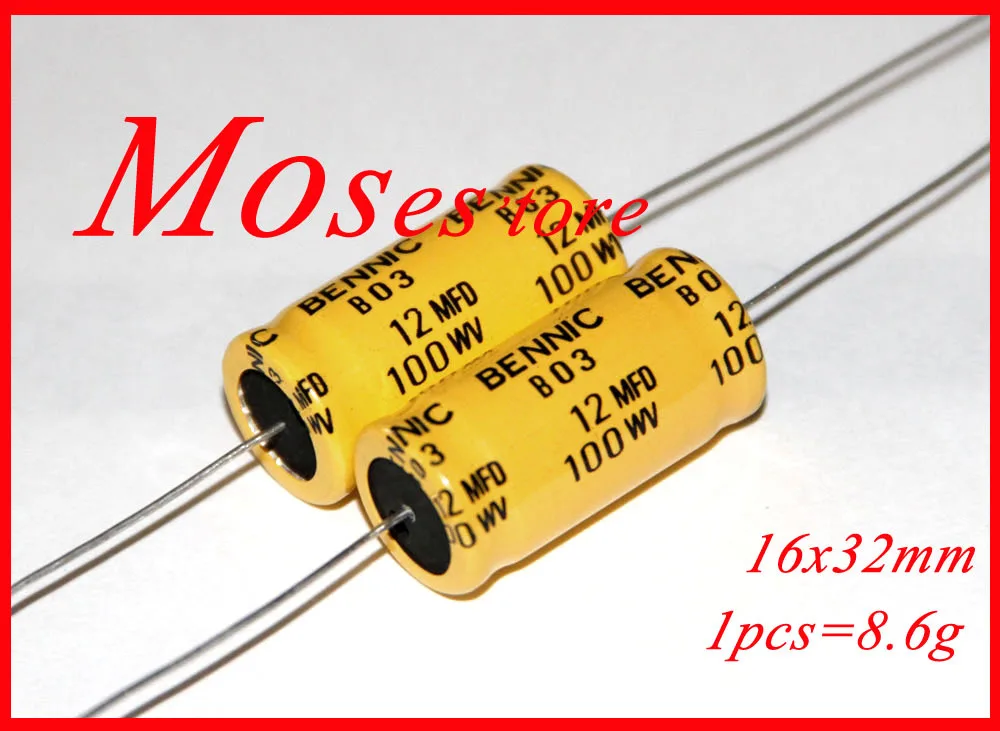 

100v 12uf 100% Original New Audio NP Bipolar Axial Capacitance Electrolytic Capacitor 16x32mm (10pcs)