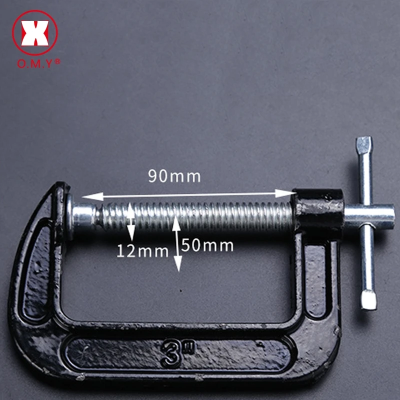 Adjust Heavy Duty G Clamp 3 Inch Soft Jaw Pads 90mm Iron Black For