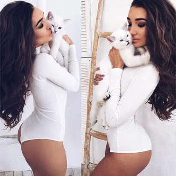 

Sexy Tight Jumpsuit Women 2018 Fashion Elegant Basic Black White Bodysuit Summer Autumn Slim Rompers Women Jumpsuit Plus Size