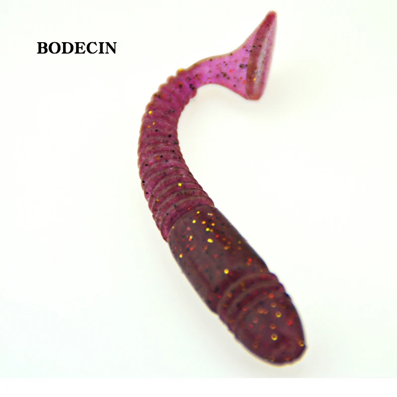 4Worms Fishing Lure Silicone Lures Worm-shape Bait Soft Artificial Grub Bait Crankbaits Baits Tackle With Fishy Smell 75mm (17)
