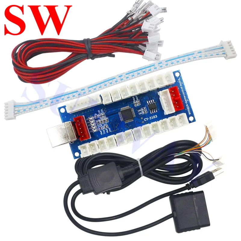 1Pc Di Arcade Joystick Bordo Ps3/Pc A Zero Ritardo Scheda Controllore Kit Fai Da Te Encoder Usb Al Pc Arcade Sanwa Joystick Arcade Parti