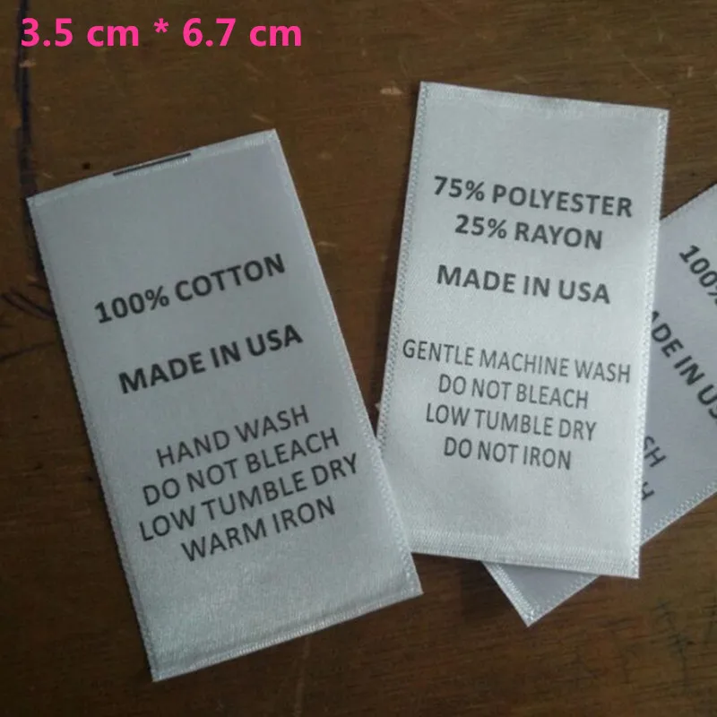 500 шт. детская атласная ткань Сделано в США|wash label|care labelsstock care labels |