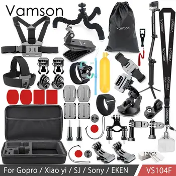 Vamson Accessories Set for Eken H9R For Gopro Hero 6 5 4S Mount Selfie stick Kit