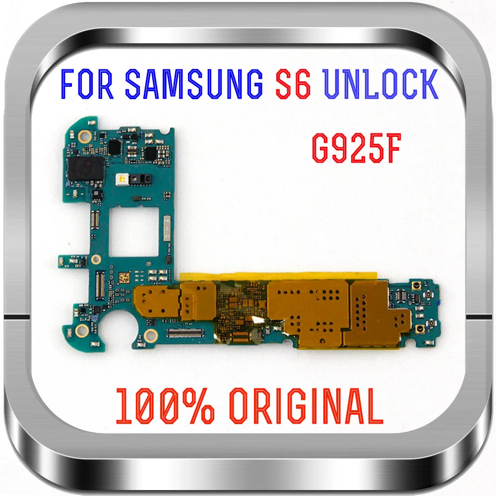 

Europe Version Android System Logic Mainboard With Chips 100% Original Unlock Motherboard For Samsung Galaxy S6 Edge G925F 32GB