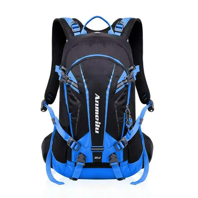 Anmeilu 20L велосипедный рюкзак, сумка на плечо для велосипеда, большая вместительность, походная сумка для альпинизма, кемпинга, горного велосипеда, Сумка с дождевиком - Цвет: Blue