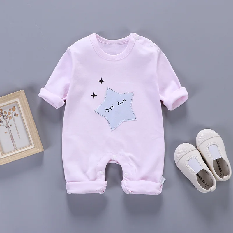 

2018 new baby clothes Fashion printing Cotton Baby Girls Boys Short sleeve Romper Jumpsuit One-pieces Outfits newborn clothes