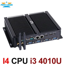 Мини-ПК i3 4010U Окна 10 Dual Core Мини-Север компьютер с 2 lan 6 RS232 Small Desktop HDMI WiFi USB 3.0
