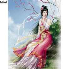 DIY фото на заказ, 5D алмазная вышивка крестиком полная дрель мозаика Алмазная вышивка Японская женщина Гейша домашний Декор картина