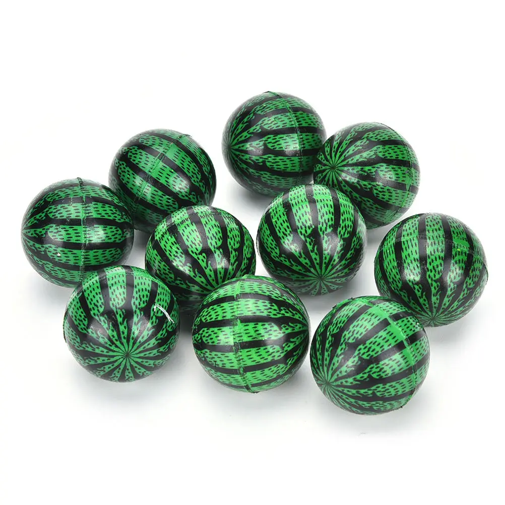 10Pcs Hot Sale Rubber Bouncing Ball Elastic Jumping Watermelon Ball