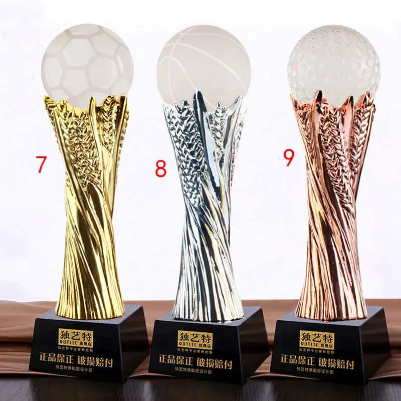 Высокое качество 29 см металлическая футбольная награда Чемпион