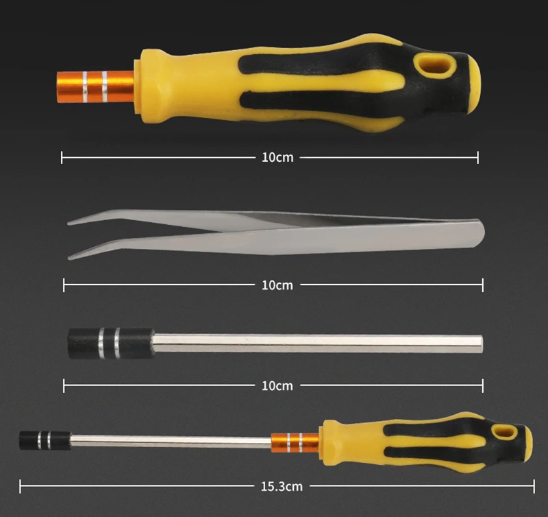 Jewii Набор отверток 32 в 1 Магнитная головка винта биты с длинным полюсом Torx Phillips Набор инструментов для ремонта мобильного телефона цифровой