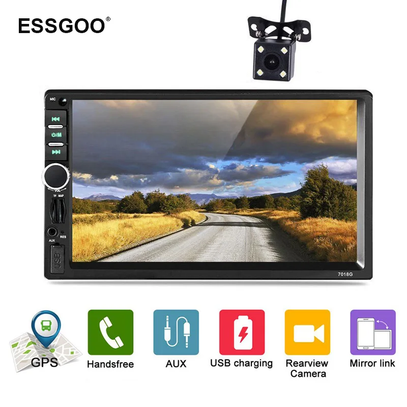 

7" Mp5 Player Car Radio 2 DIN Bluetooth Multimidia Autoradio Car Stereo Audio Gps Navigator Support AUX FM Phone USB Charging