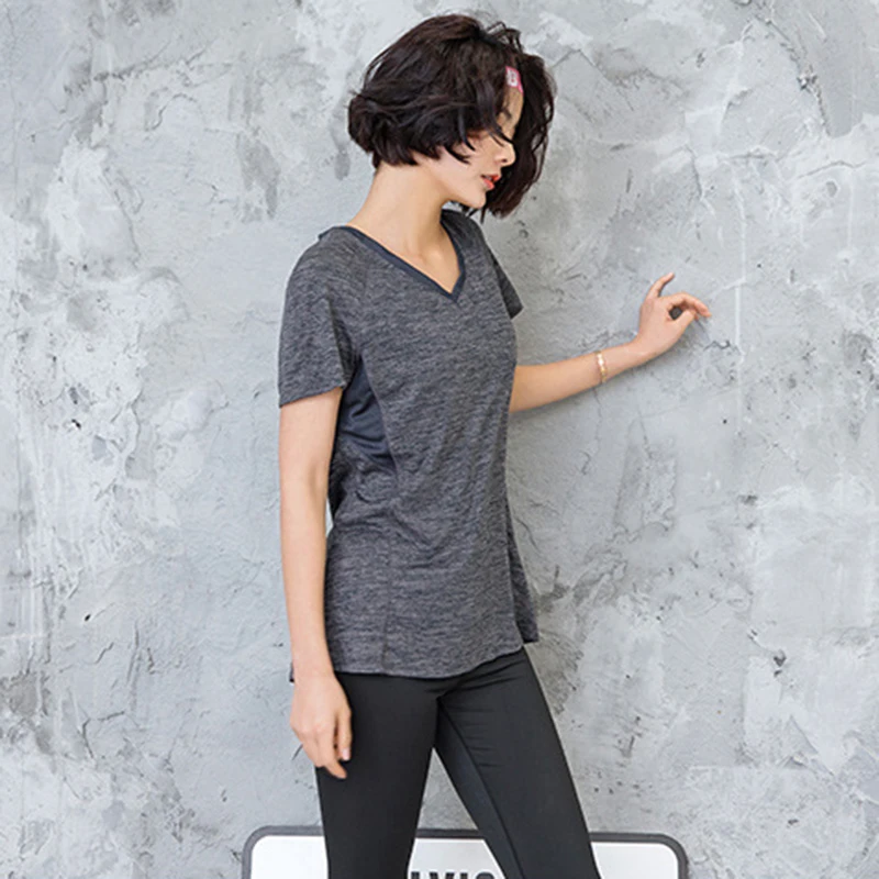 

New Large size yoga top Running large size quick-drying female T-shirt short sleeve Sport Top Fitness Women shirts