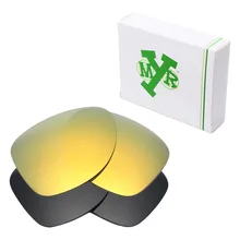 2 пары Mryok поляризованные Сменные линзы для солнцезащитных очков Оукли отправка 2 маскирующий Черный& 24 K золото