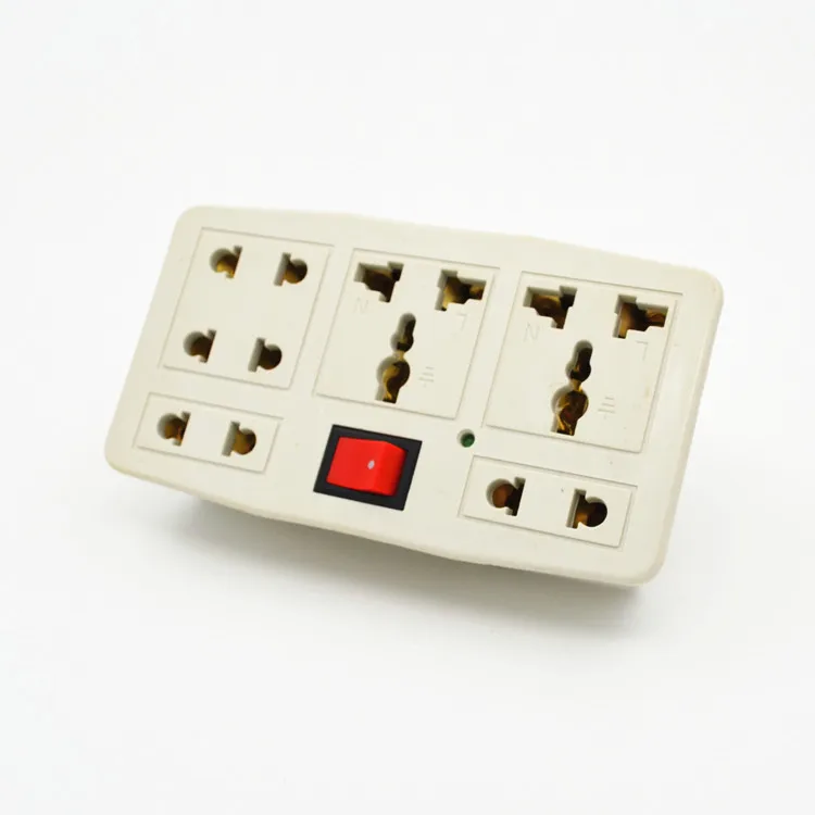 Independent switch Germany socket Splitter 3 jacks 3 way outlet extend plug socket UK/US/EU/AU to Germany converter hot sell