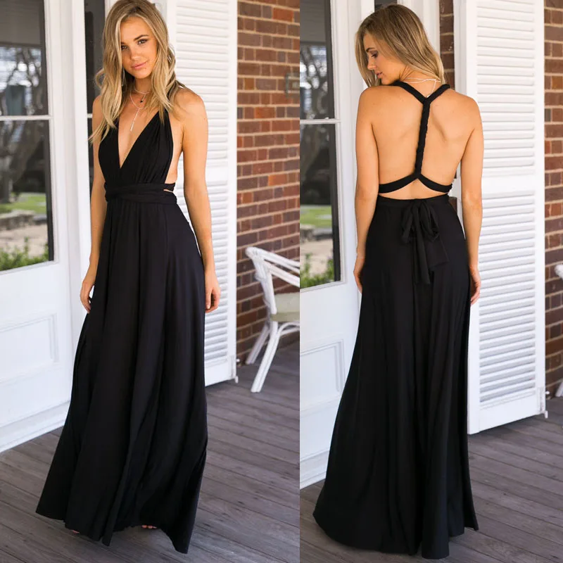 Hot 2016 summer sexy women maxi dress red bandage long dress sexy Multiway Bridesmaids Convertible Dress robe longue femme (10)