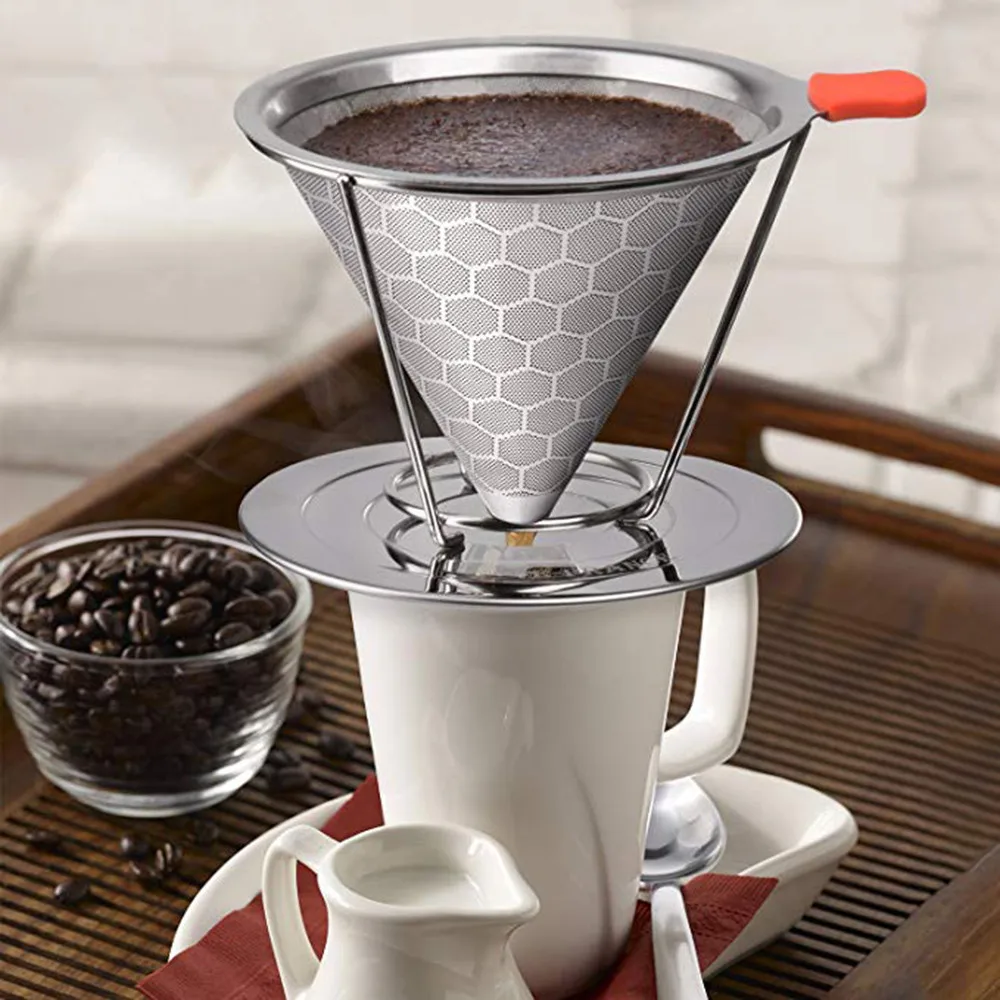 Reusable Stainless Steel Coffee Filter Pour Over Coffee Brew Drip