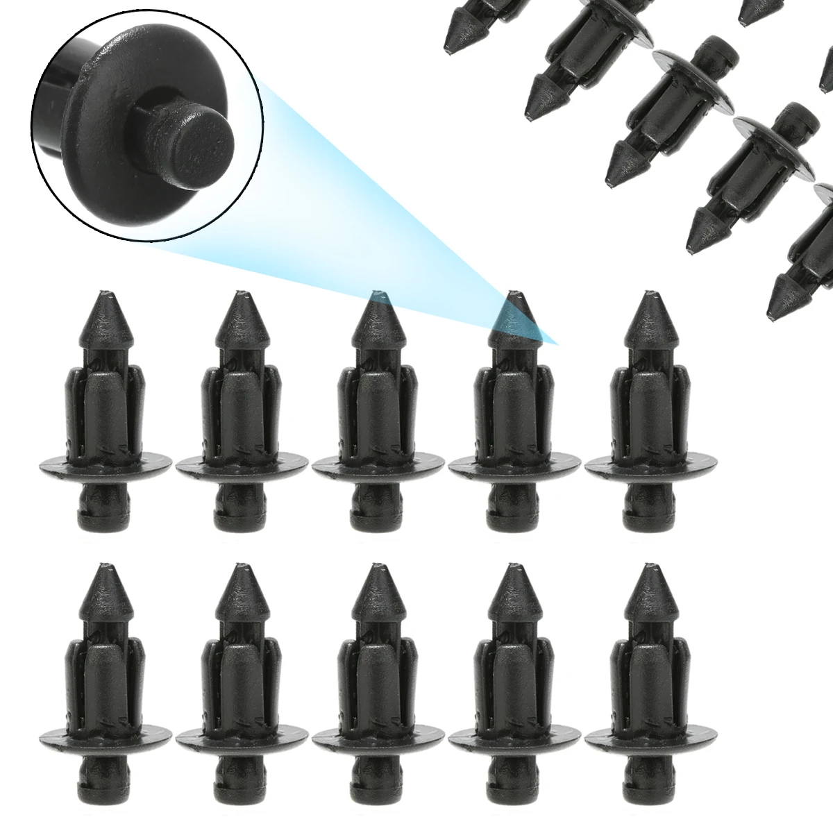 10pcs 6mm Bike Fairing Rivet Trim Clip Plastic Rivet Trim Clips For Honda For Yamaha For Suzuki Kawasaki