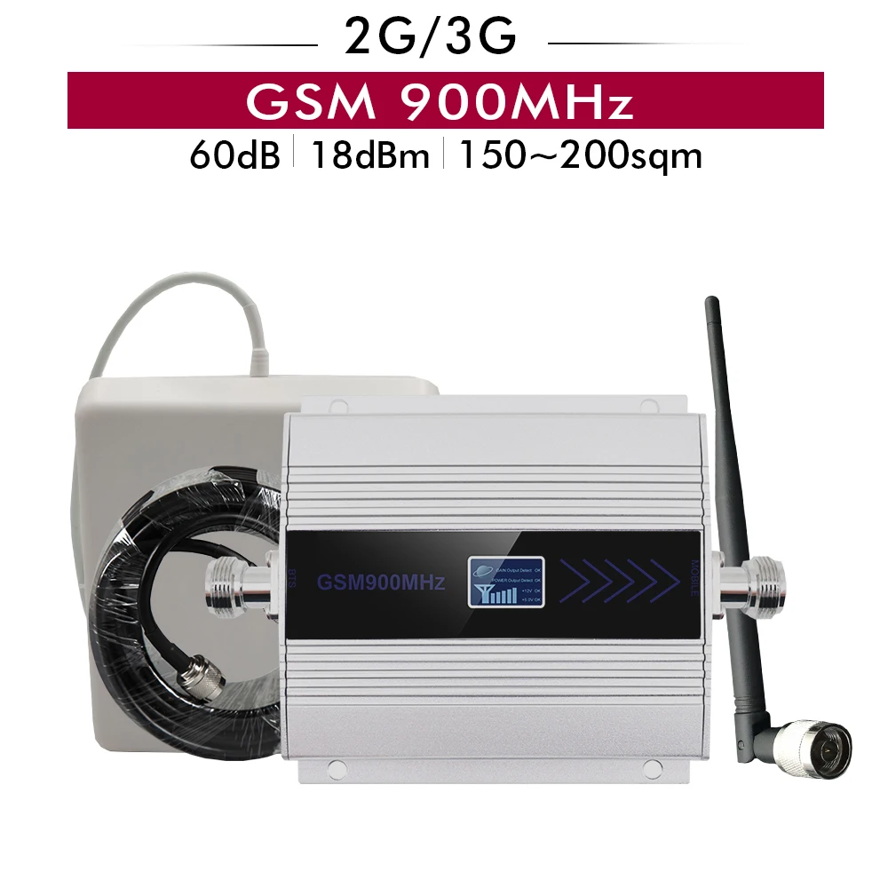 

GSM 900 Signal Booster 2G 3G GSM 900MHz Cell Phone Signal Repeater Cellular Amplifier GSM 900 Mobile Signal Booster Antenna Set