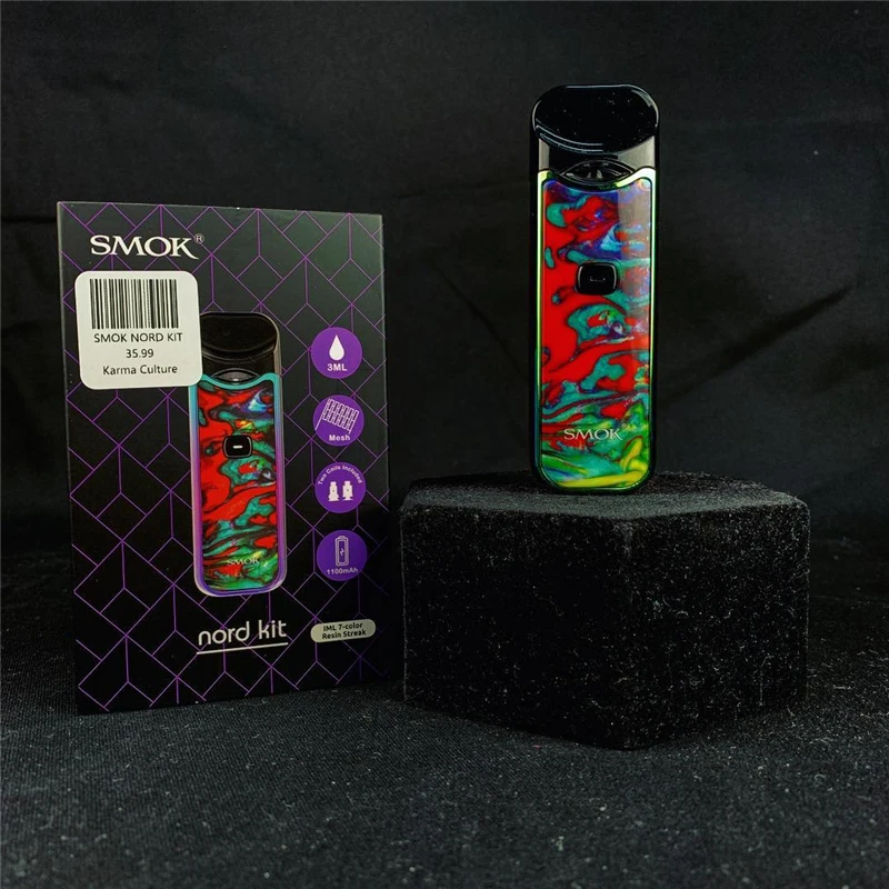 Pod Vape Smok Nord Kit 1100 мАч и 3 мл картридж подходит для nord mesh/mesh MTL coil электронная сигарета