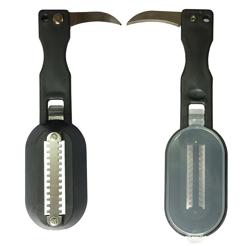 

New Practical Fish Scale Skin Remover Scaler Skinner Scraper knife Cleaner Kitchen Peeler Fishing Tools kitchenware peeler