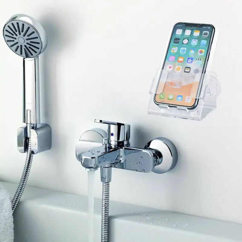 

Strong Suction Cup Rack Phone Case Stand Holder Universal Phone Mount with 4 Powerful Strong Suction Cups for Bathroom Kitchen