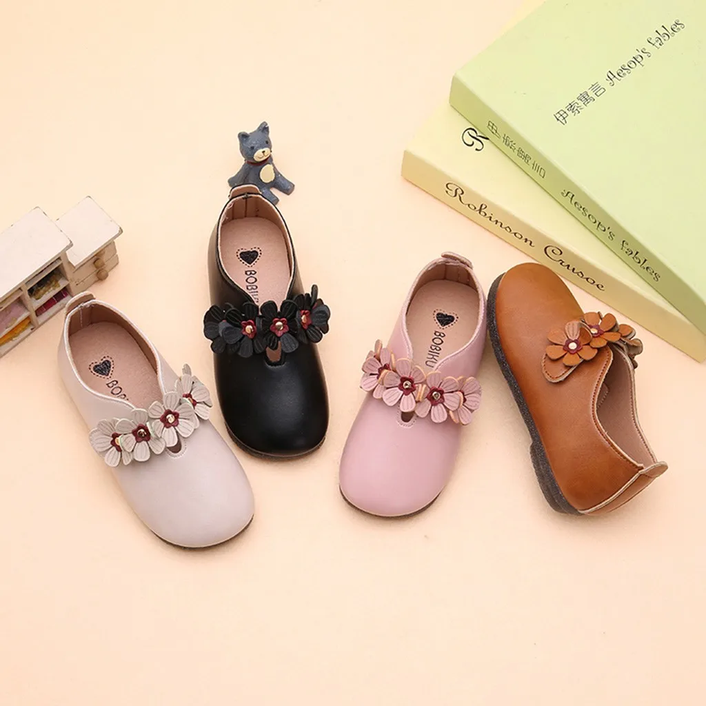 Обувь для маленьких девочек; однотонная обувь с цветочным узором для маленьких девочек; обувь принцессы для танцев; обувь для маленьких девочек; детская обувь