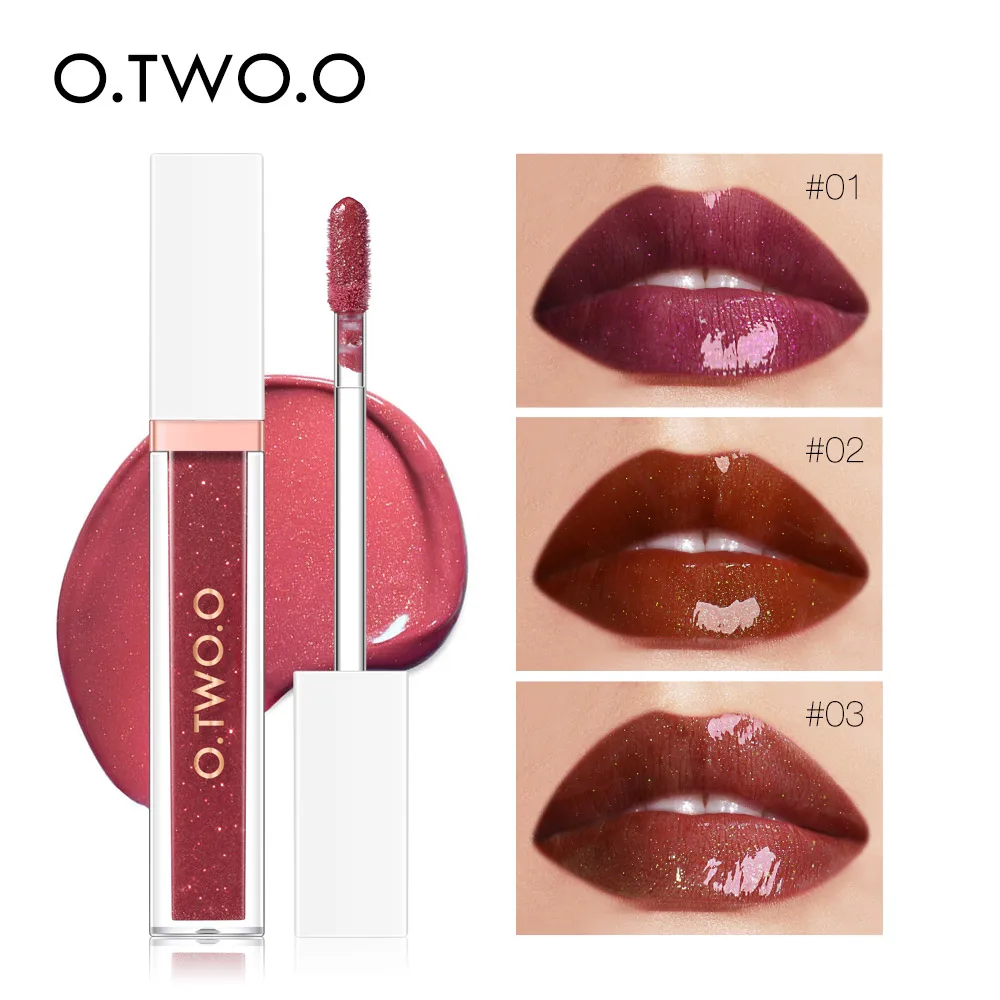 

O.TWO.O Mirror Glass Lip Gloss Moisturizing Light Gel No Sticky Shimmer Lipstick Liquid Makeup 7 Color Lipgloss maquiagem
