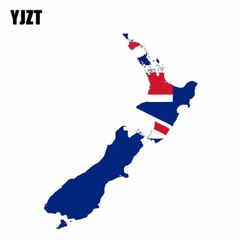 

YJZT 6.4CM*13.4CM Car Styling New Zealand Flag Map Car Sticker Moto Accessories 6-0848