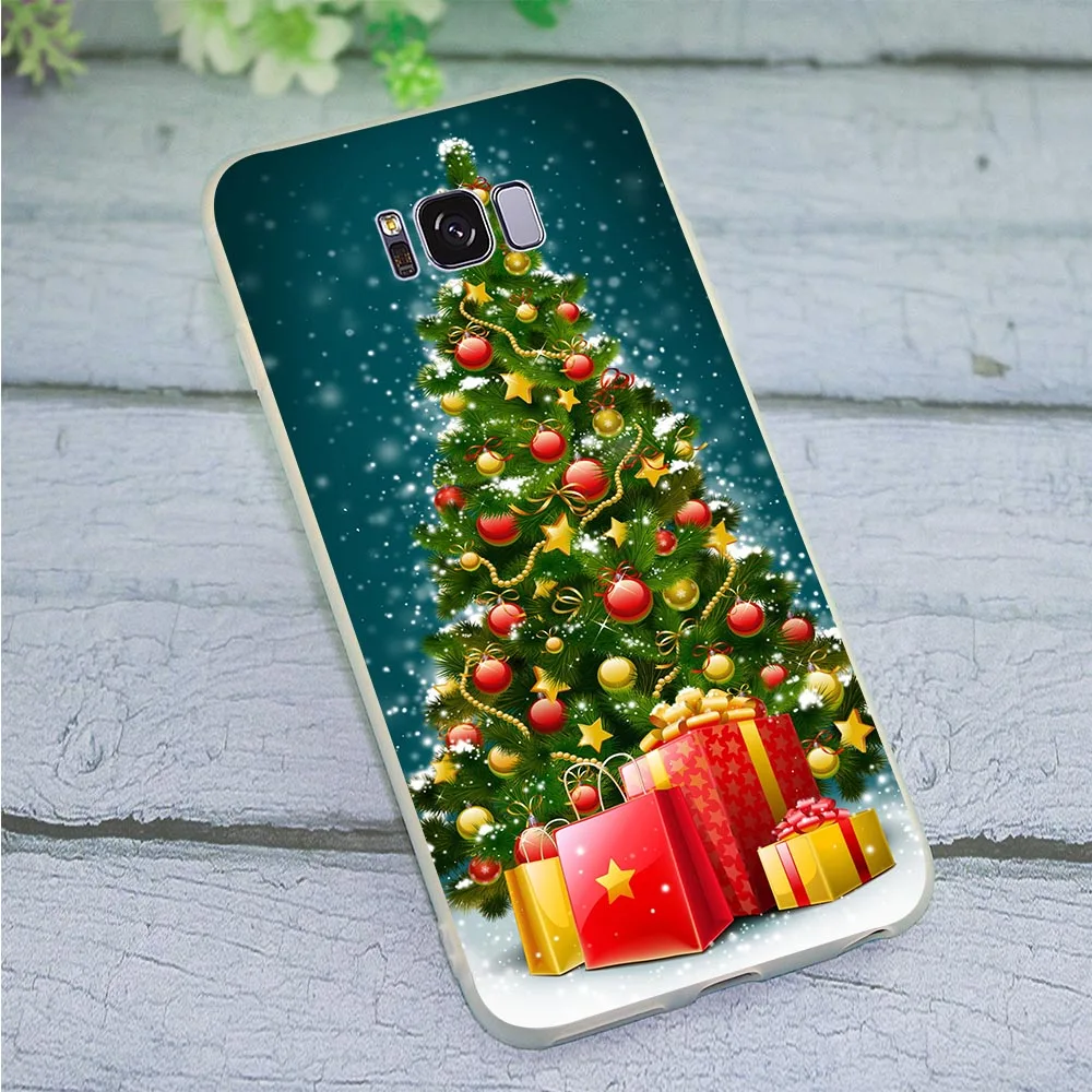 

Covers Back Snowman Christmas Santa Phone Cover for Galaxy Samsung M10 Case S9 Plus S10e M20 M30 S7 Edge S6 S8 S10 Note 8 9