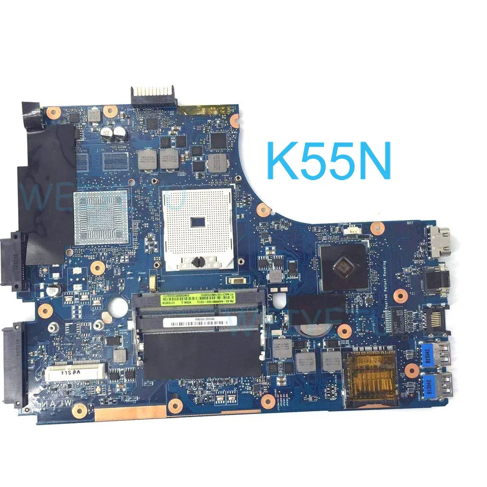 

K55N Motherboard For Asus K55DE 60-NAMMB1000-C01 GM Laptop Mainboard REV2.0 100% Full Tested