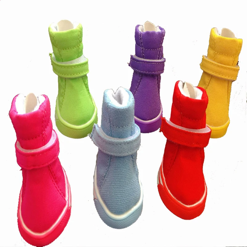 

Pet Shoes For Small Dogs Chihuahua Teddy Yorkies Dog Shoes Cat Canvas Shoes Cute Candy Color Spring/Autumn Outdoor Boots