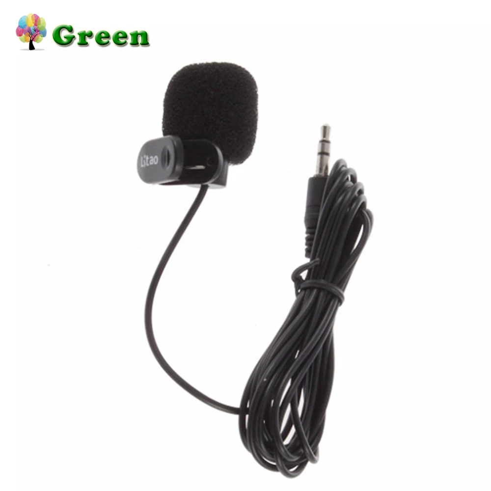

New Mini Portable 3.5mm Mini Studio Speech Mic Microphone w/ Clip for PC Desktop Notebook Lectures Teaching Mic Black