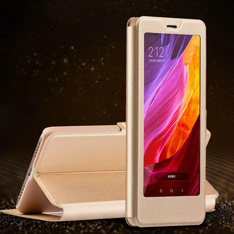 for Xiaomi Redmi Note 7 Case Note 6 Pro Full View Window PU Leather Flip Cover Funda Case for Xiaomi Note 5 Pro protective case 19