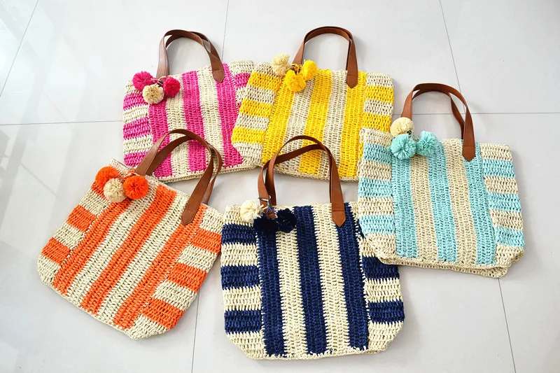 Пляжная плетеная Сумка 46*38 см|straw bag|crochet bagsbag french |