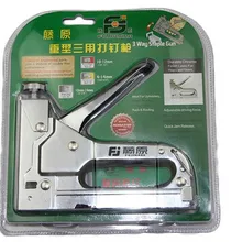 Портативный степлер для тяжёлой мебели Nailer 3 Way пистолет для ногтевого дизайна Мультитул заклепки инструмент с гвоздями