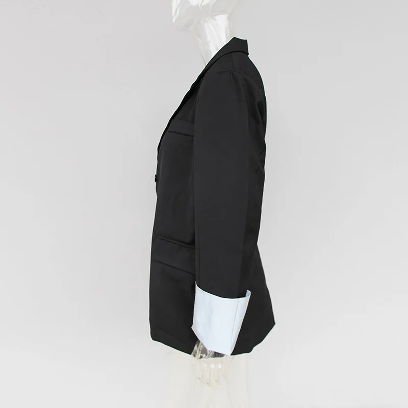 Spring 2019 New Fashion Loose Tinted Long-sleeved Sparkly Little Suit Jacket Women Jackets and Coats Black Suit Women
