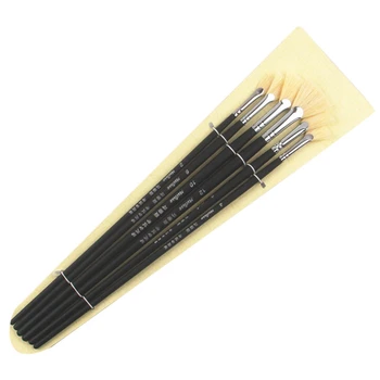 

6Pcs/Set,Oil Painting Brush Bristle Hair Artist Painting Art Supplies Brush Oil Painting Brush
