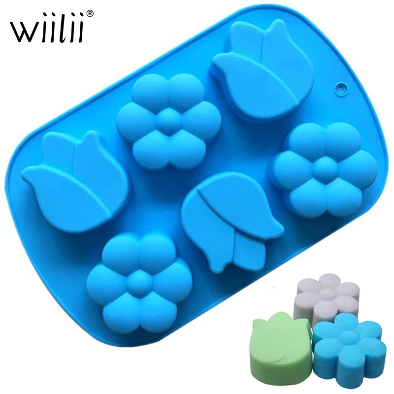 

Wiilii Tulip Shape Silicone Mold For Cake Decorating Pans Baking Mousse Brownie Chiffon Sponge Cakes Pan Molds Tools