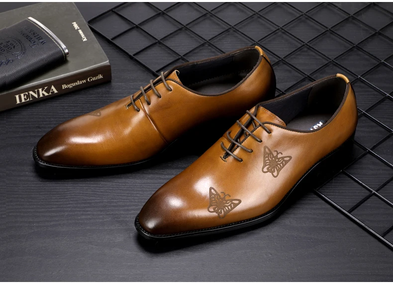 Men's Leather Casual Shoes Business Mens Genuine Leather Moccasins Men Oxfords Shoe Office Casual Leather Shoes Men Big Size 45  (4)