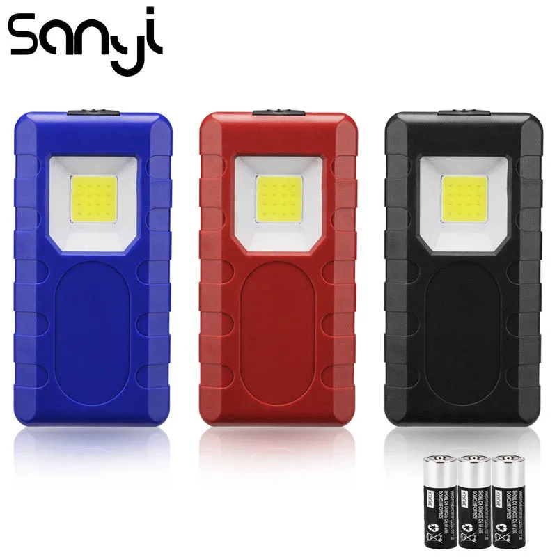 

SANYI Mini Portable Lighting with Magnetic Clip Flashlight Torch by AAA Battery for Hunting Camping Night Fishing