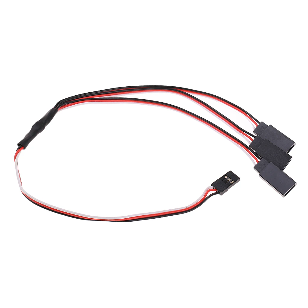 300mm 3-Way + 150mm 4-Way Servo Extension Y Splitter Cable Wire for Futaba