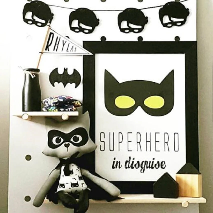 

Cute Woodchips set wood banner for kids boy bedroom wall decal decoration bed background decor