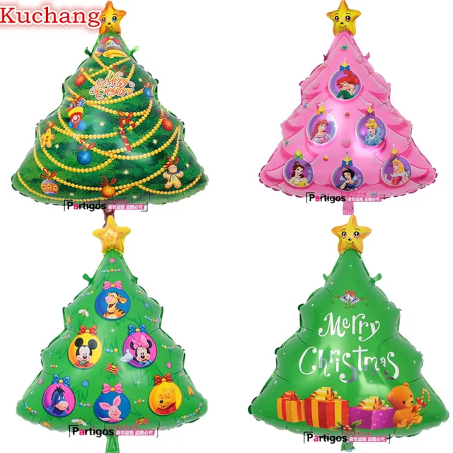 10pcs7860cm Large Pink Princess Christmas Tree Foil Balloon Green Animals Merry 10pcs7860cm Large Pink Princess Christmas Tree Foil Balloon Green Animals Merry