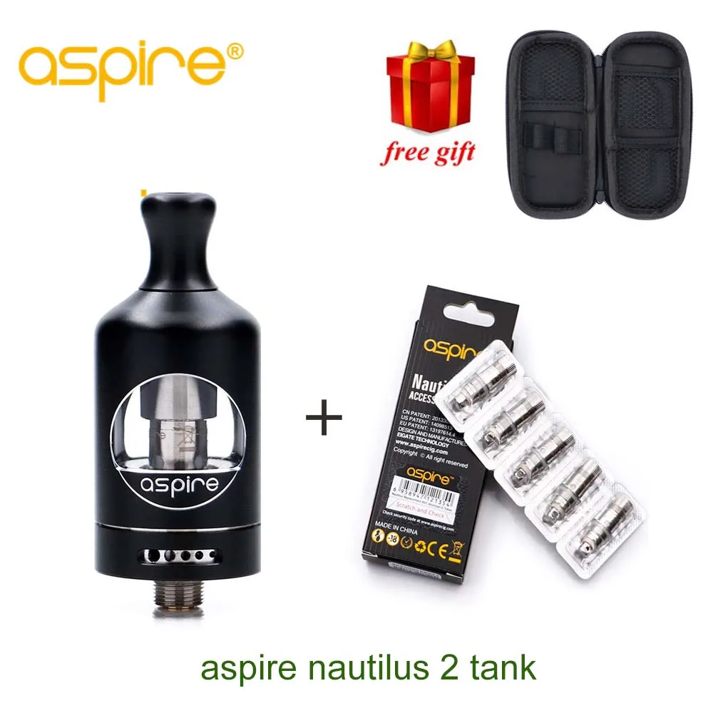 

Original Aspire Nautilus 2 Tank and 5PCS nautilus 2 BVC 0.7ohm coils 2mL TPD Aspire Atomizer Fit For Aspire Zelos 50w Mod