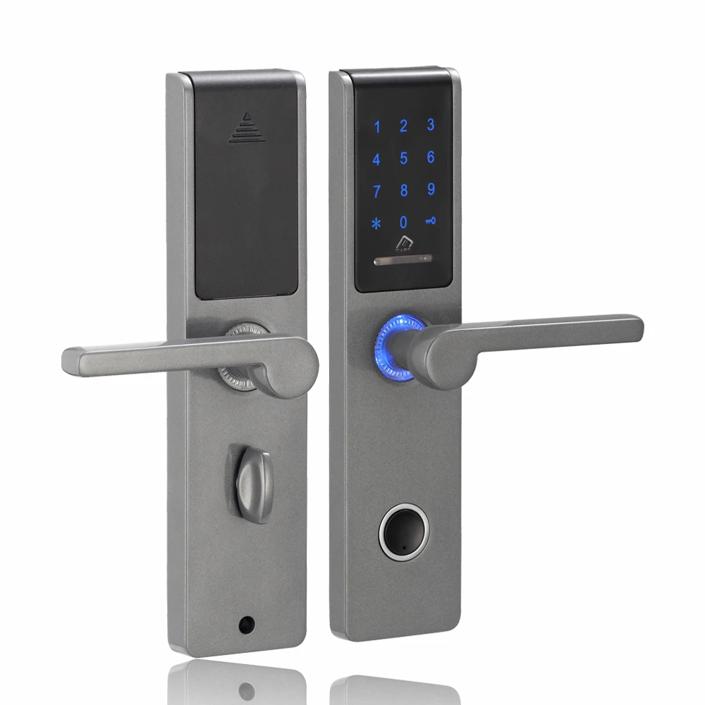 Security Digital Touch Keypad Combination Password Door Lock With Password + Card + Key Three Unlocking Way For Apartment